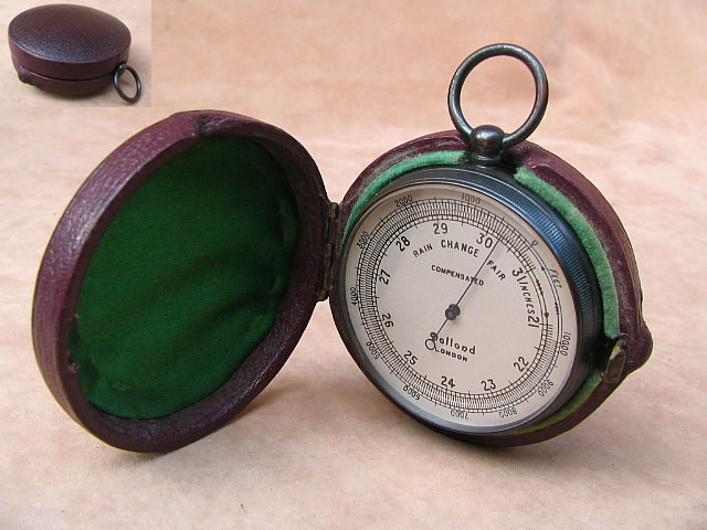 Dollond aneroid pocket barometer & altimeter